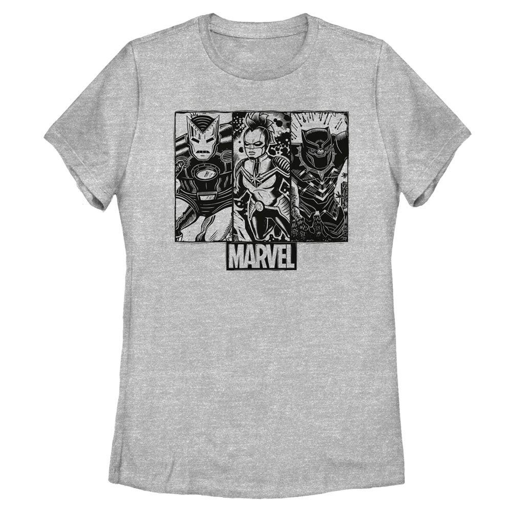 Marvel Avengers Trio Panels Womens T-Shirt, ATH HTR, hi-res