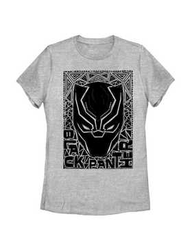 Marvel Black Panther Pattern Stencil Womens T-Shirt, , hi-res