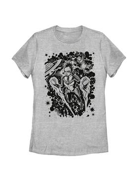 Marvel Captain Marvel Stencil Womens T-Shirt, , hi-res