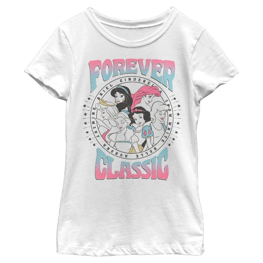 Disney Princesses Forever Classic Youth Girls T-Shirt, WHITE, hi-res