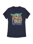 Star Wars The Mandalorian The Child And Sunset Womens T-Shirt, NAVY, hi-res