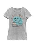 Star Wars The Mandalorian The Child Pencil Sketch Youth Girls T-Shirt, ATH HTR, hi-res