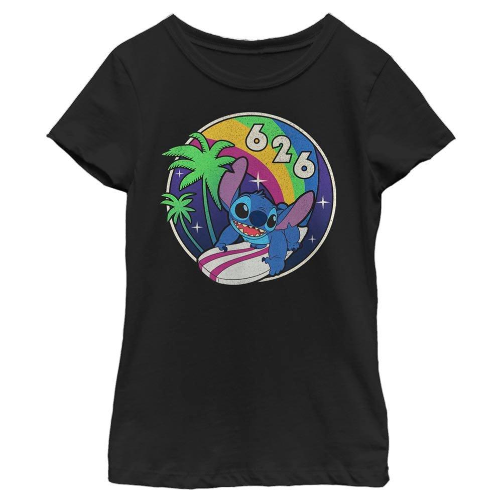 Disney Lilo And Stitch 626 Surf Youth Girls T-Shirt, BLACK, hi-res