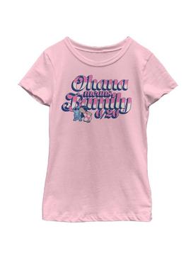 Plus Size Disney Lilo And Stitch Ohana Youth Girls T-Shirt, , hi-res