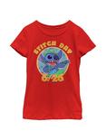 Disney Lilo And Stitch Stitch Day Youth Girls T-Shirt, RED, hi-res