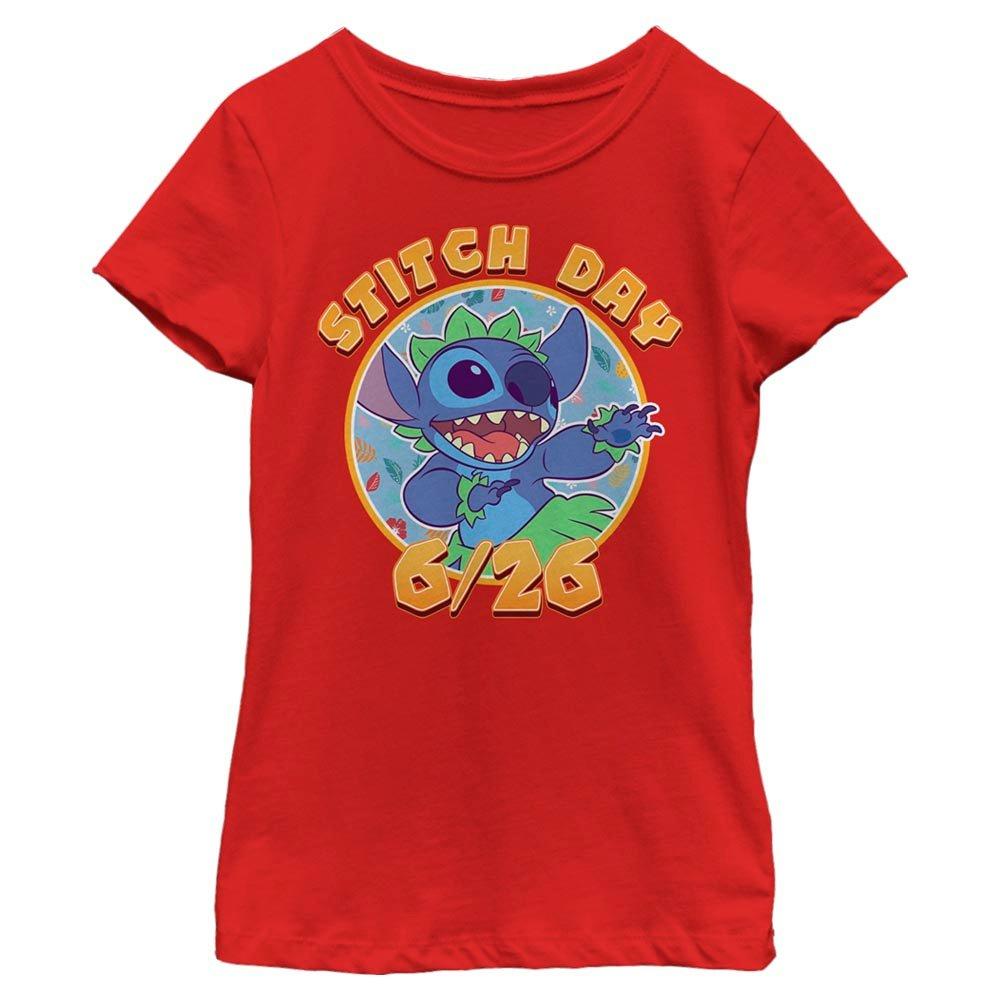 Disney Lilo And Stitch Stitch Day Youth Girls T-Shirt, RED, hi-res