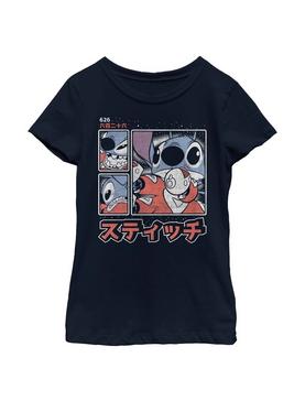 Disney Lilo And Stitch Japanese Text Youth Girls T-Shirt, , hi-res