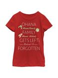 Disney Lilo And Stitch Ohana Means Family Youth Girls T-Shirt, RED, hi-res