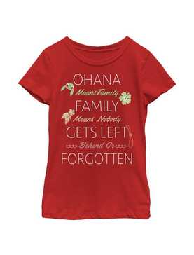 Disney Lilo And Stitch Ohana Means Family Youth Girls T-Shirt, , hi-res