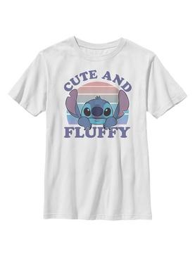 Disney Lilo And Stitch Stitch Cute And Fluffy Youth T-Shirt, , hi-res