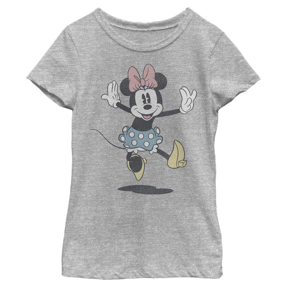 Disney Mickey Mouse Minnie Jump Youth Girls T-Shirt, ATH HTR, hi-res