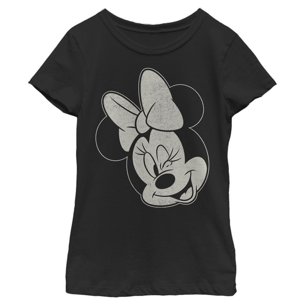 Disney Mickey Mouse Minnie Wink Youth Girls T-Shirt, BLACK, hi-res