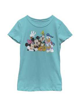 Disney Mickey Mouse Group Youth Girls T-Shirt, , hi-res