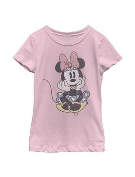 Disney Mickey Mouse Minnie Sitting Pretty Youth Girls T-Shirt, , hi-res