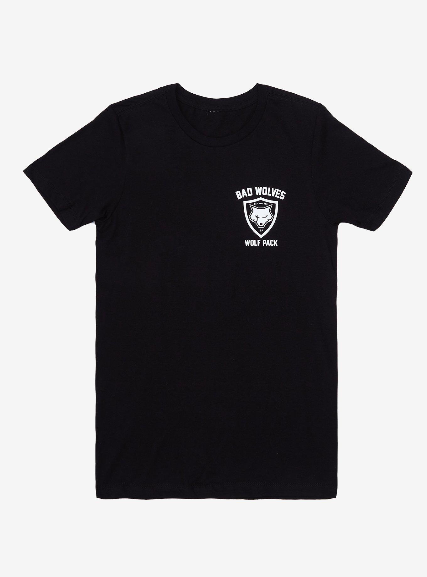 Bad Wolves Shield Logo T-Shirt, BLACK, hi-res