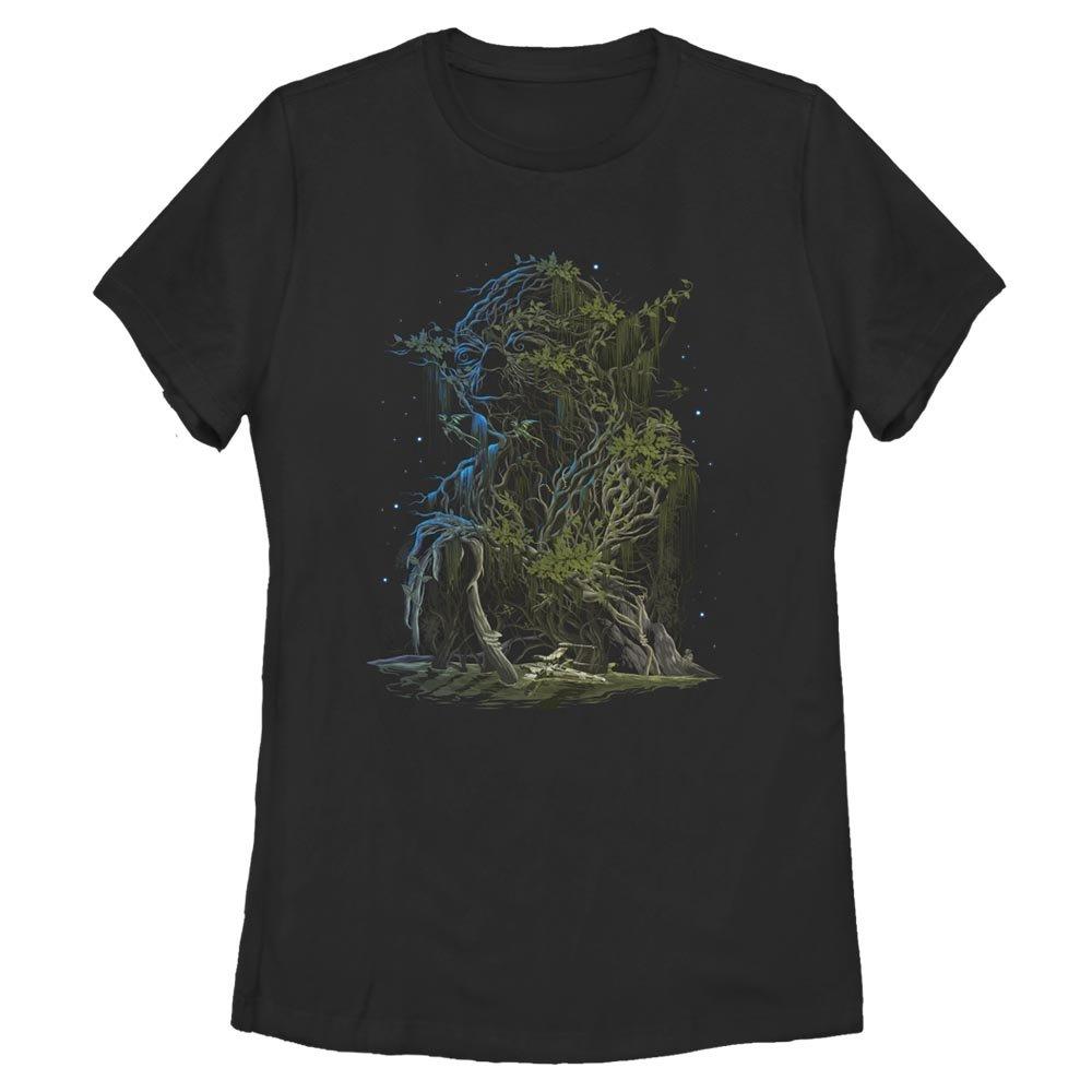 Star Wars Yoda Branches Womens T-Shirt, BLACK, hi-res