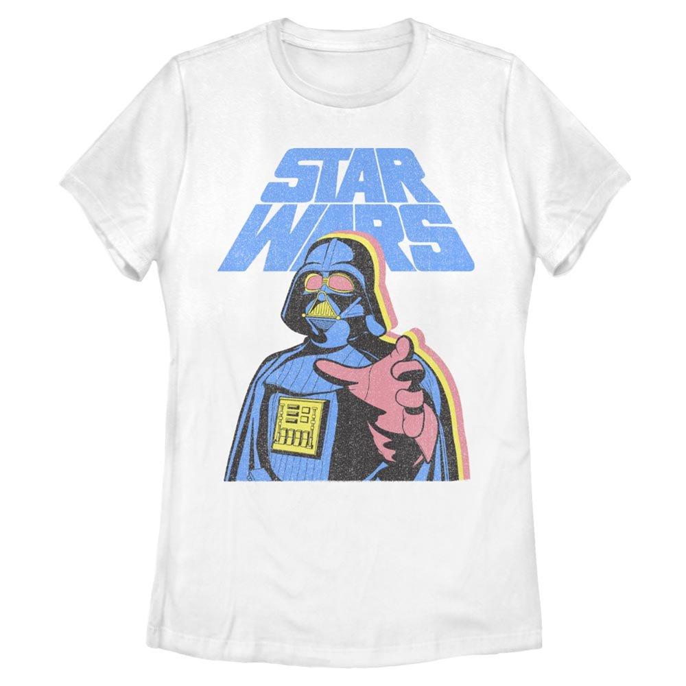 Star Wars Darth Vader Multicolored Womens T-Shirt, WHITE, hi-res