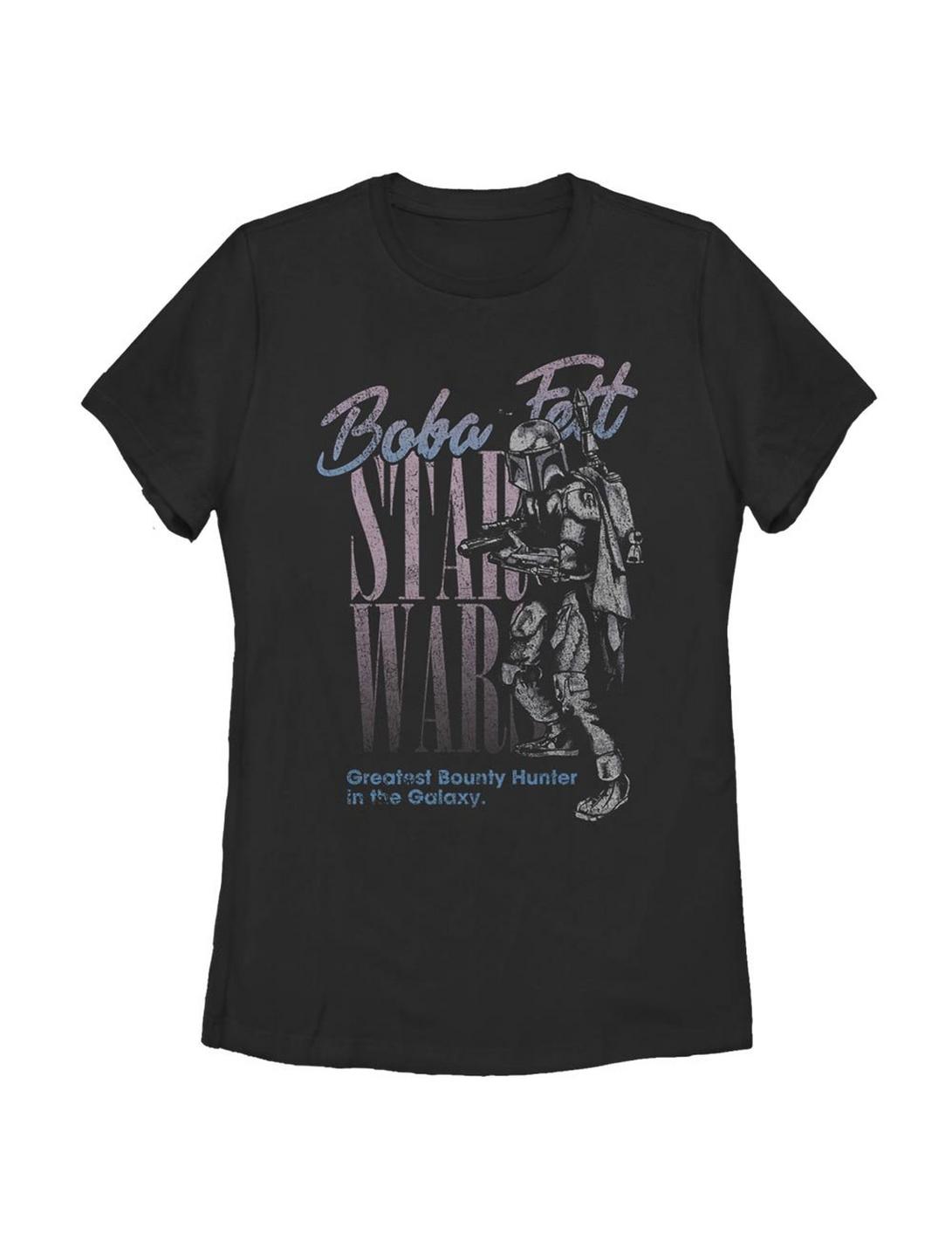 Star Wars Vintage Boba Fett Womens T-Shirt, BLACK, hi-res
