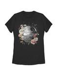 Star Wars Death Star Floral Womens T-Shirt, BLACK, hi-res
