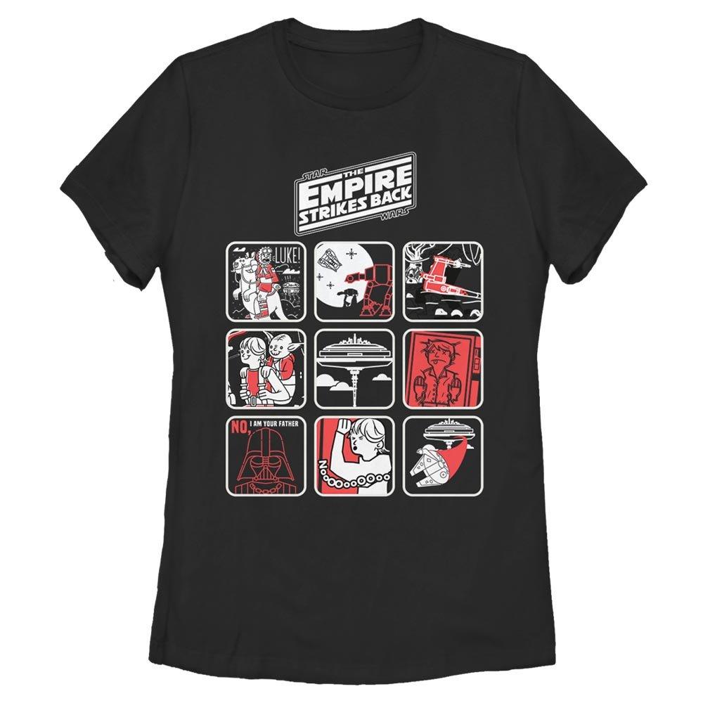 Star Wars Episode V The Empire Strikes Back Box Up Womens T-Shirt, BLACK, hi-res