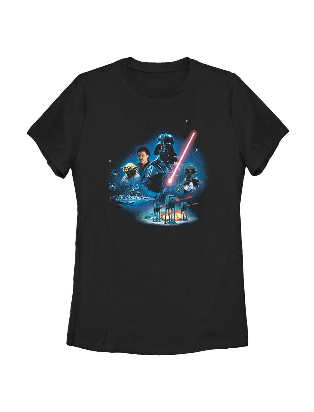 Star Wars Episode V The Empire Strikes Back Characters Womens T-Shirt, BLACK, hi-res