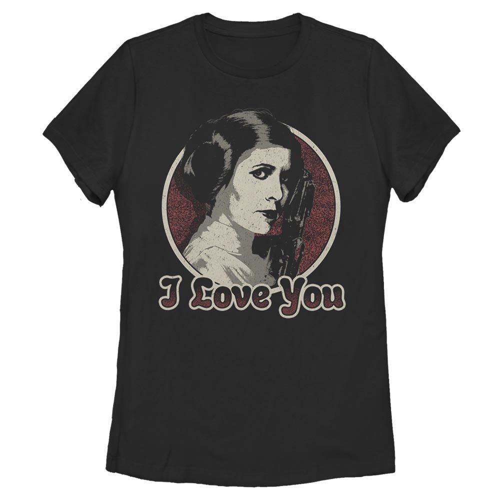 Star Wars Leia I Love You Womens T-Shirt, BLACK, hi-res