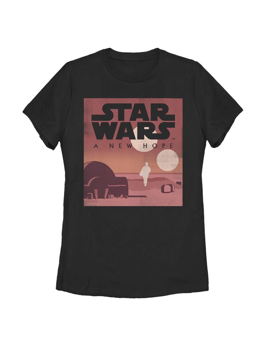 Plus Size Star Wars New Hope Minimalist Womens T-Shirt, BLACK, hi-res