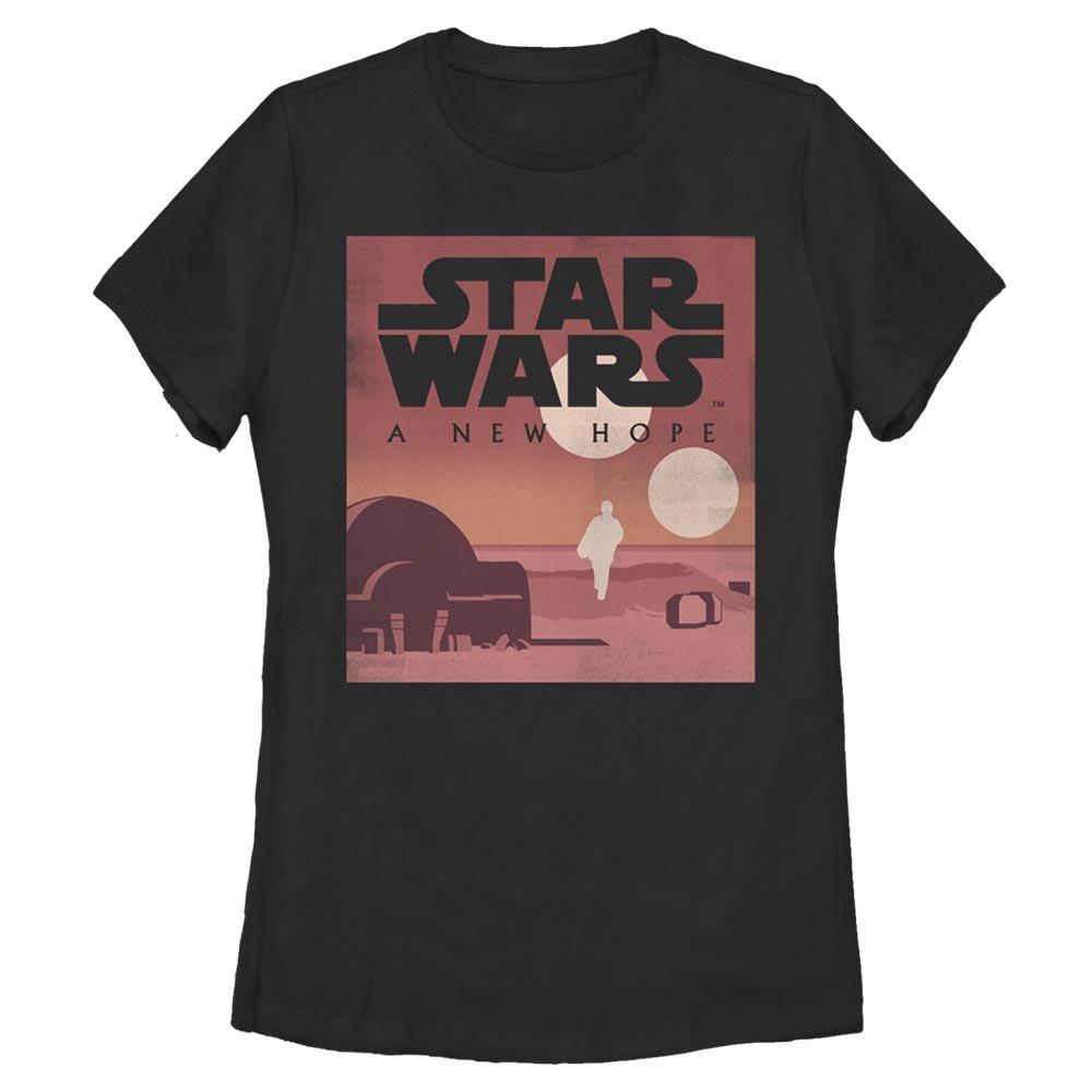 Star Wars New Hope Minimalist Womens T-Shirt, BLACK, hi-res