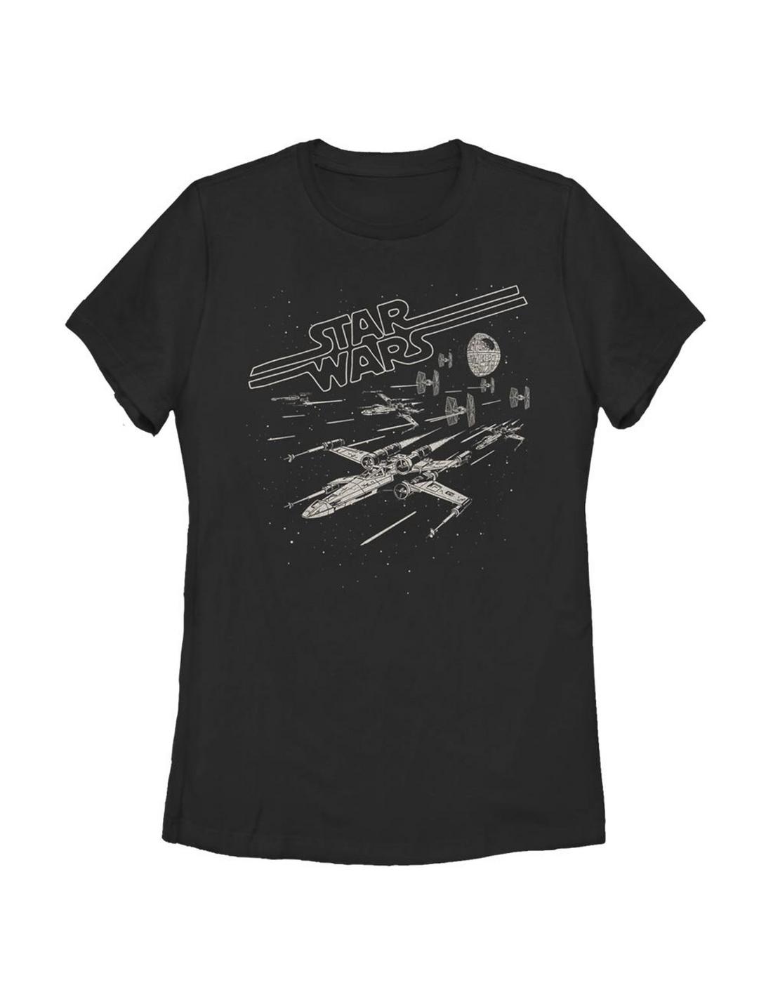Star Wars Star Chase Womens T-Shirt, BLACK, hi-res