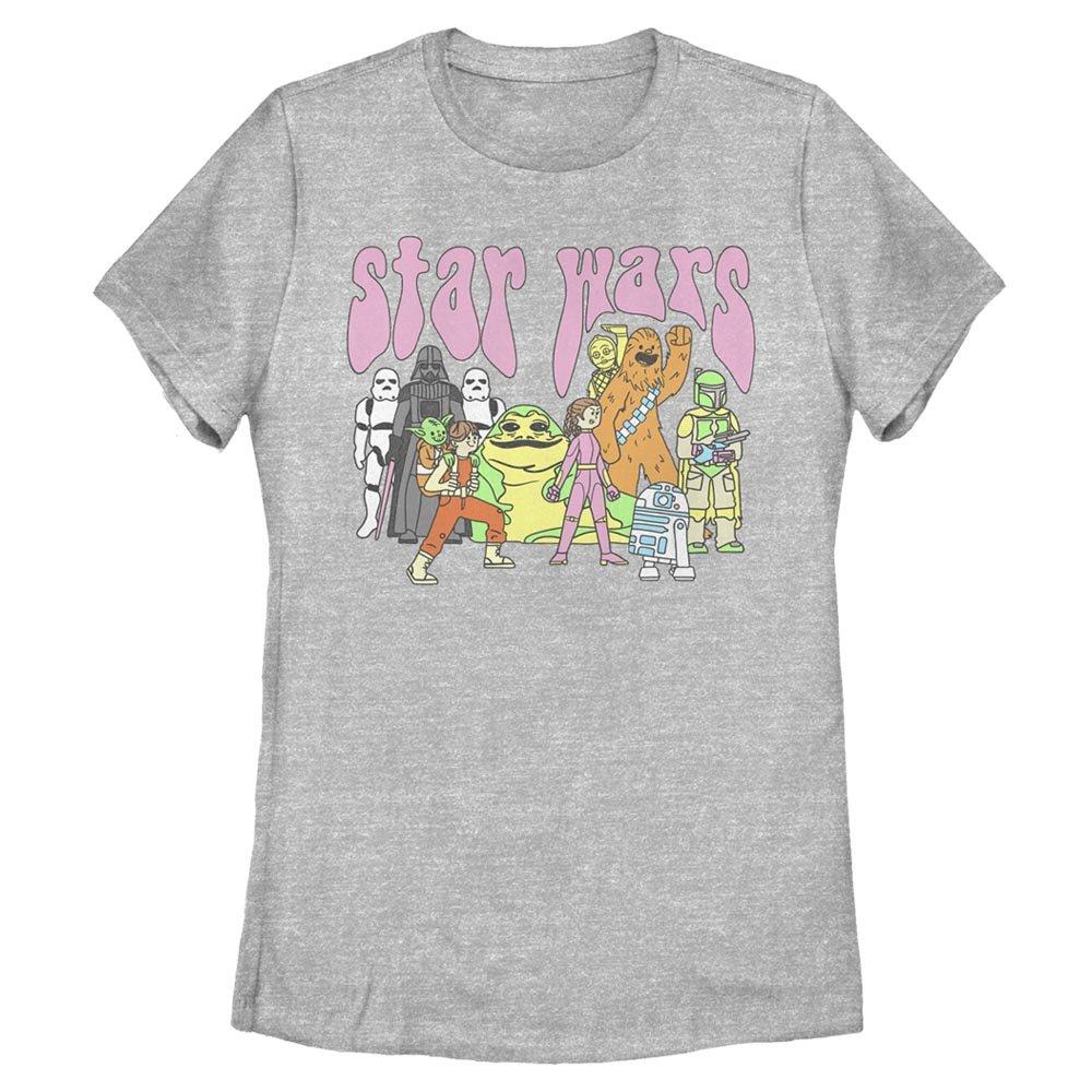 Star Wars Rainbow Characters Womens T-Shirt, ATH HTR, hi-res