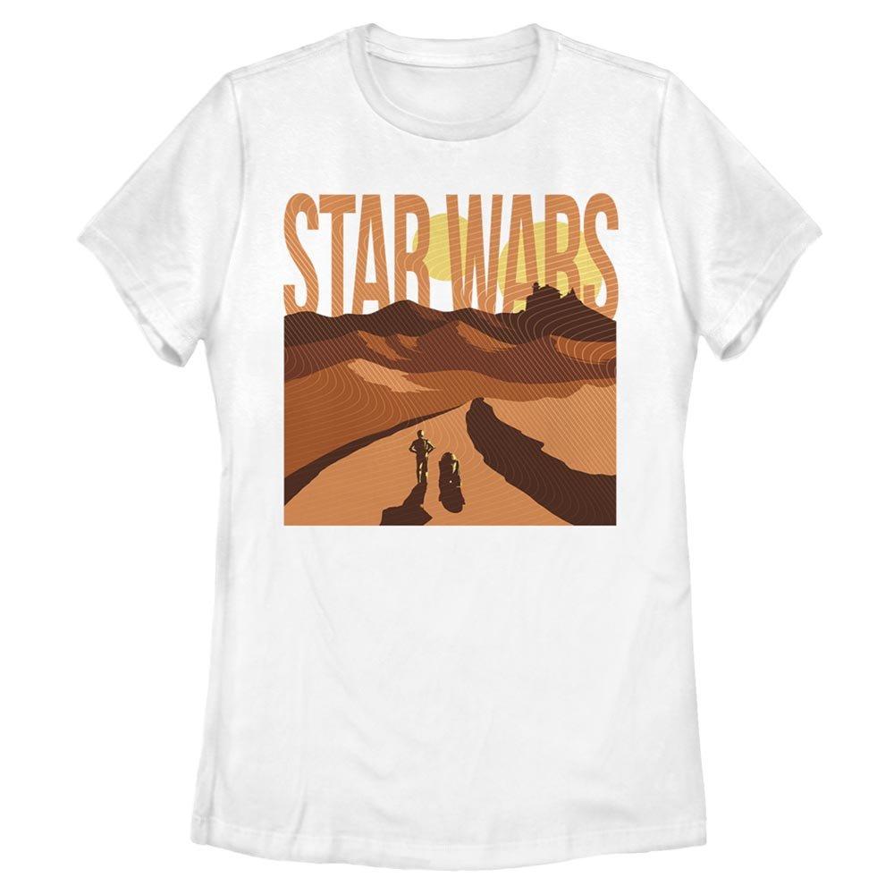 Star Wars Lost In The Desert Womens T-Shirt, WHITE, hi-res