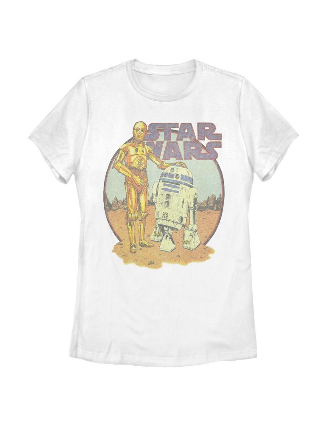 Star Wars R2D2 C3PO Womens T-Shirt, WHITE, hi-res