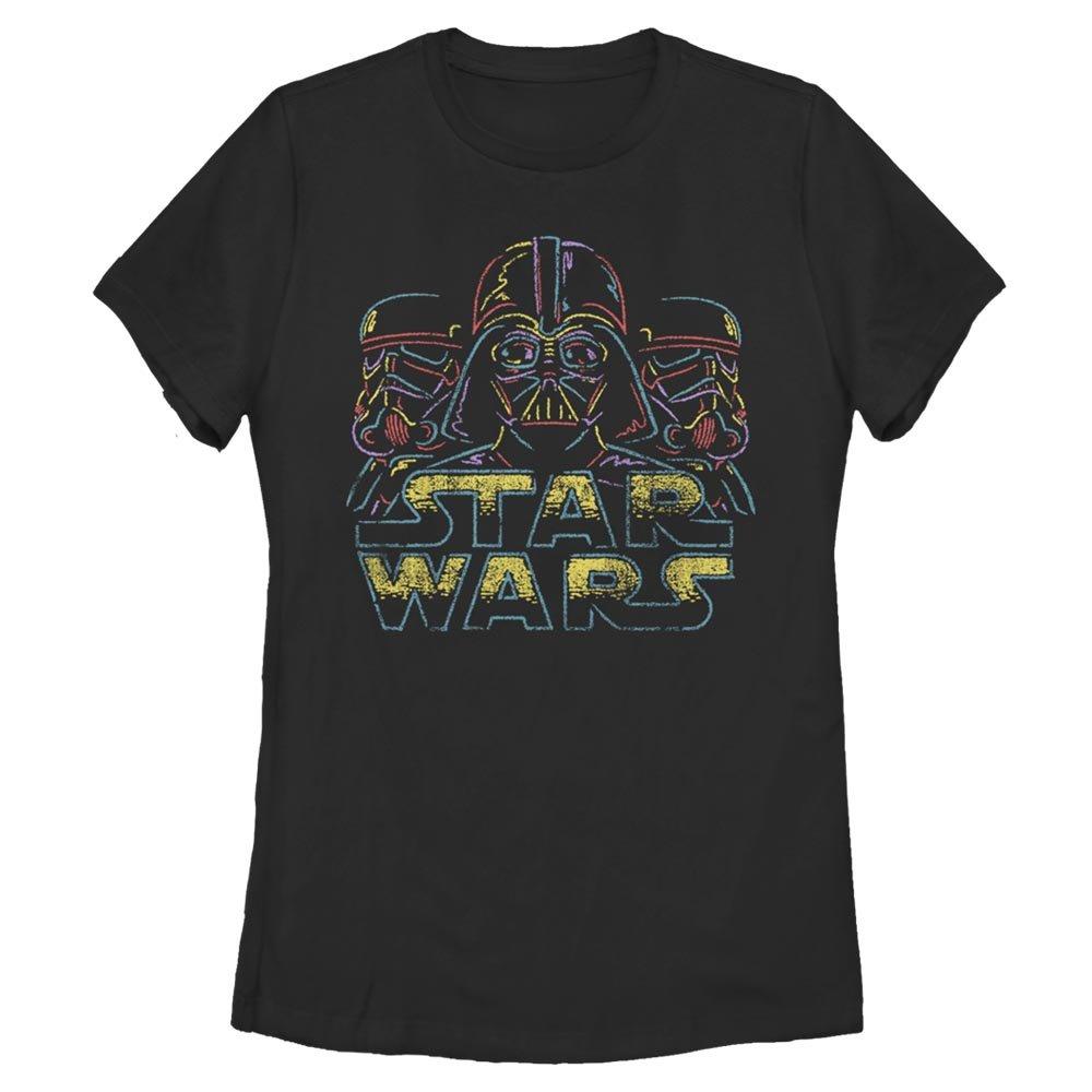 Star Wars Neon Chalk Wars Womens T-Shirt, BLACK, hi-res