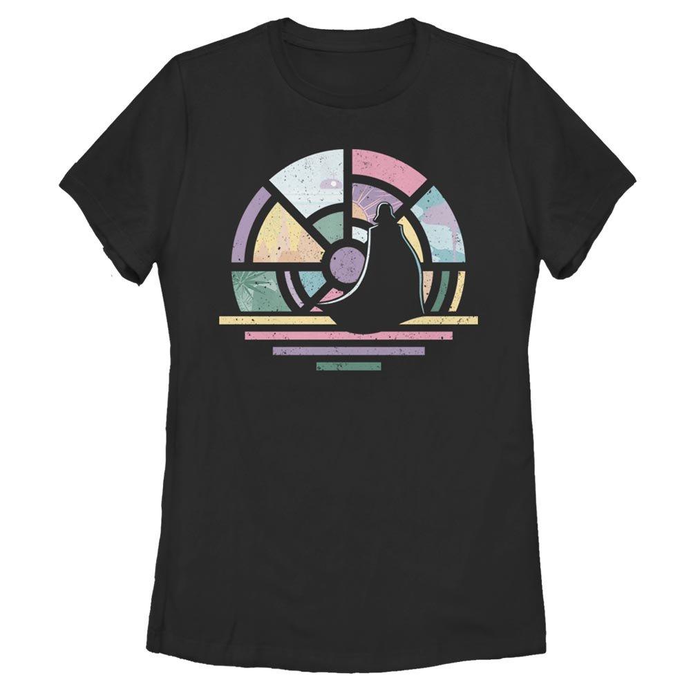 Star Wars Stain Glass Window Womens T-Shirt, BLACK, hi-res