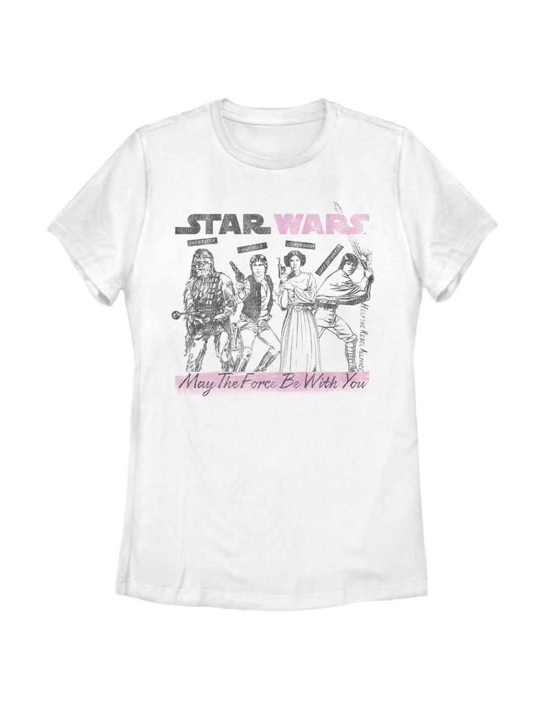 Star Wars Retro Team Womens T-Shirt, WHITE, hi-res
