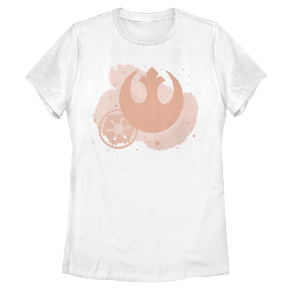 Star Wars Minimal Brush Logos Womens T-Shirt, WHITE, hi-res