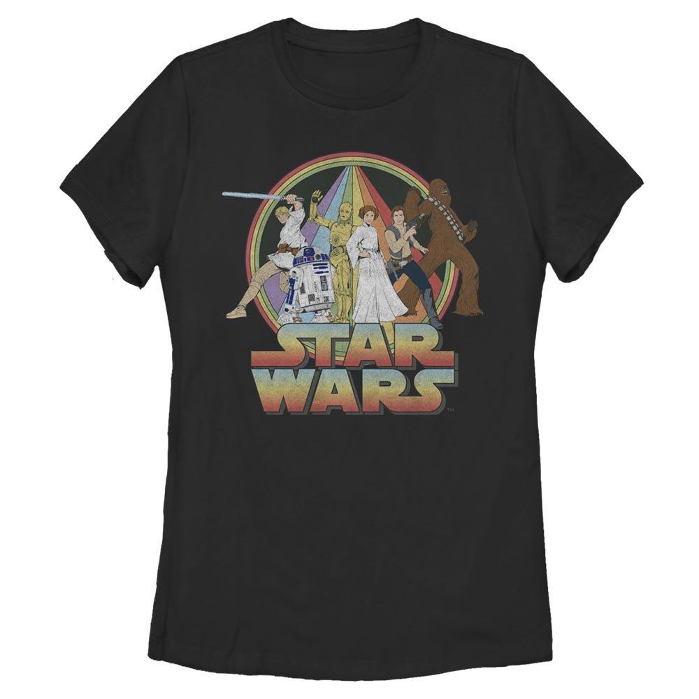 Star Wars Rainbow Logo Womens T-Shirt, , hi-res