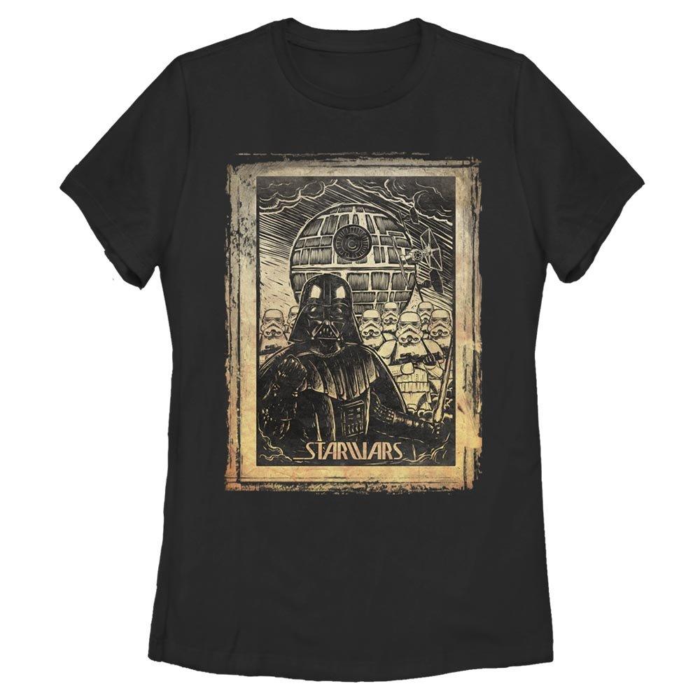 Star Wars Classic Art Print Womens T-Shirt, BLACK, hi-res