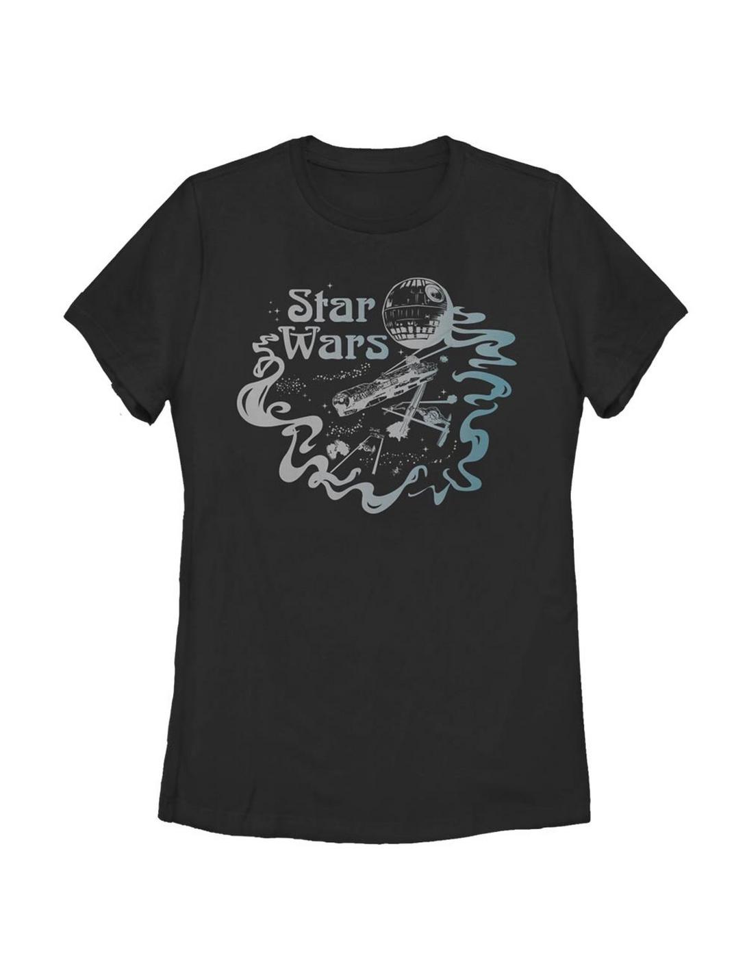 Star Wars Retro Logo Womens T-Shirt, BLACK, hi-res