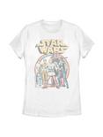 Plus Size Star Wars Classic Rainbow Womens T-Shirt, WHITE, hi-res