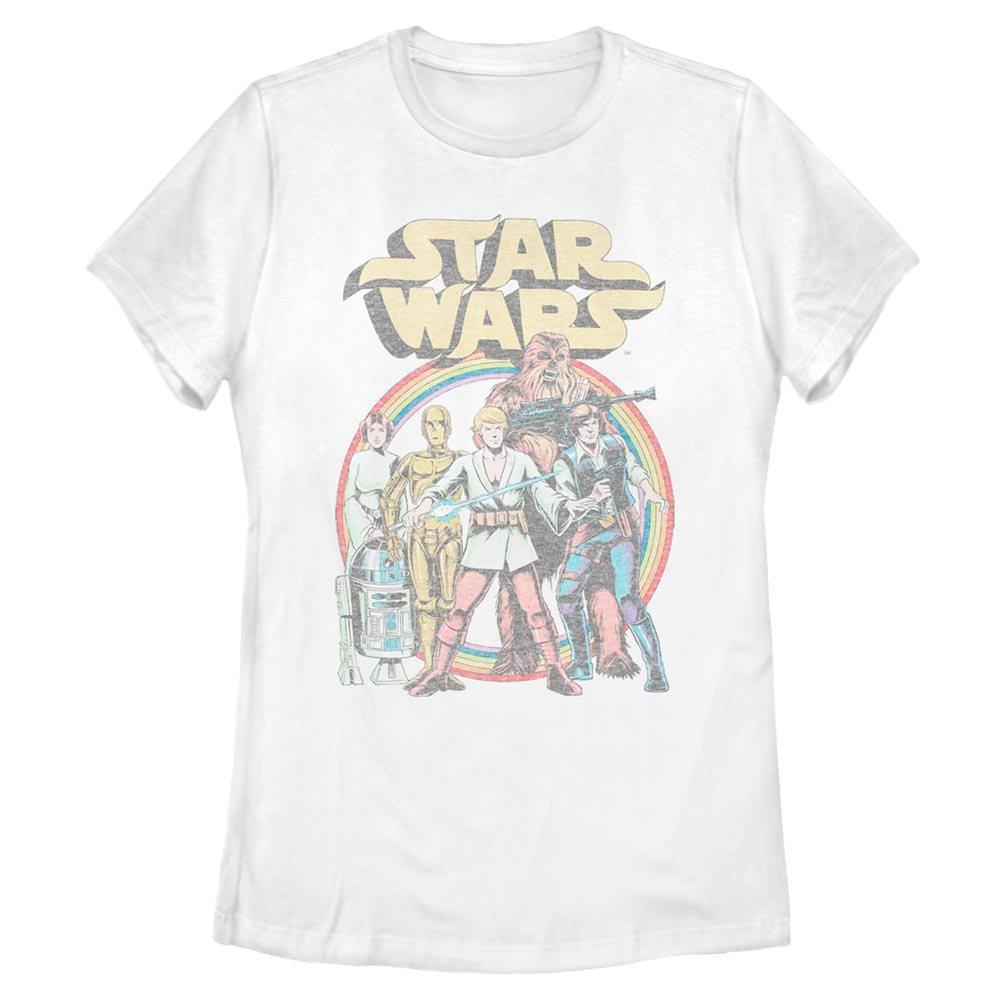 Star Wars Classic Rainbow Womens T-Shirt, WHITE, hi-res