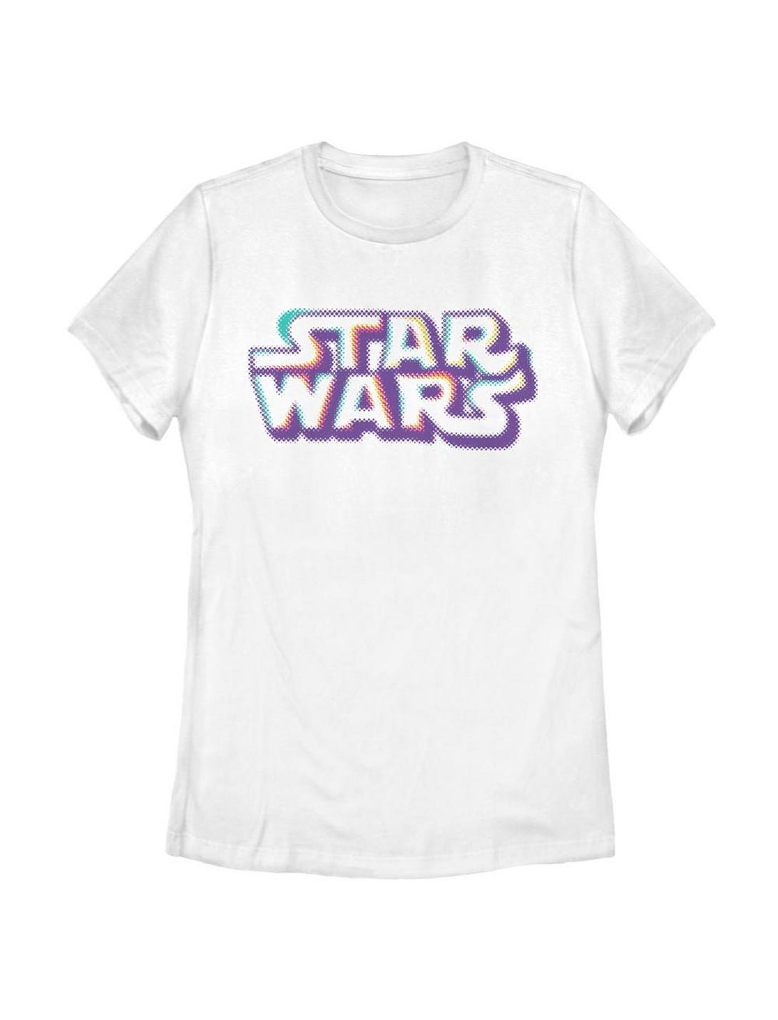 Plus Size Star Wars Thermal Dotted Logo Womens T-Shirt, WHITE, hi-res