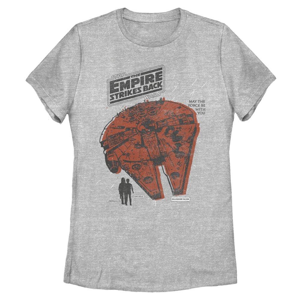 Star Wars Vintage Falcon Womens T-Shirt, ATH HTR, hi-res