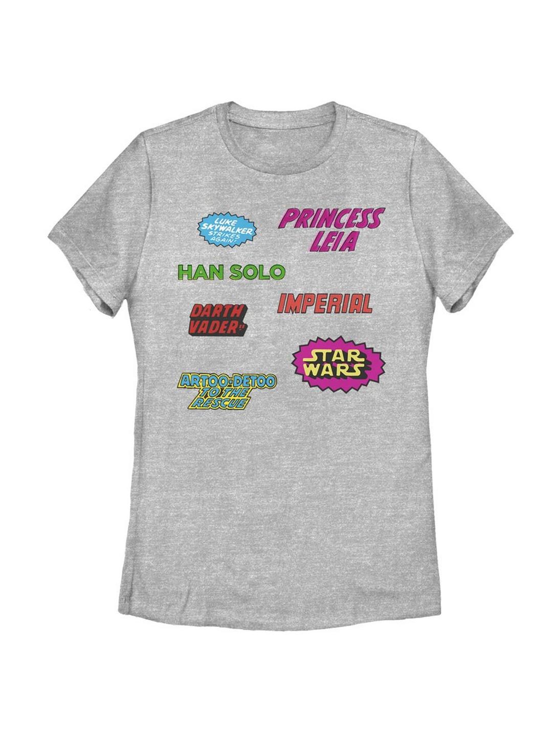 Star Wars Vintage Logos Womens T-Shirt, ATH HTR, hi-res