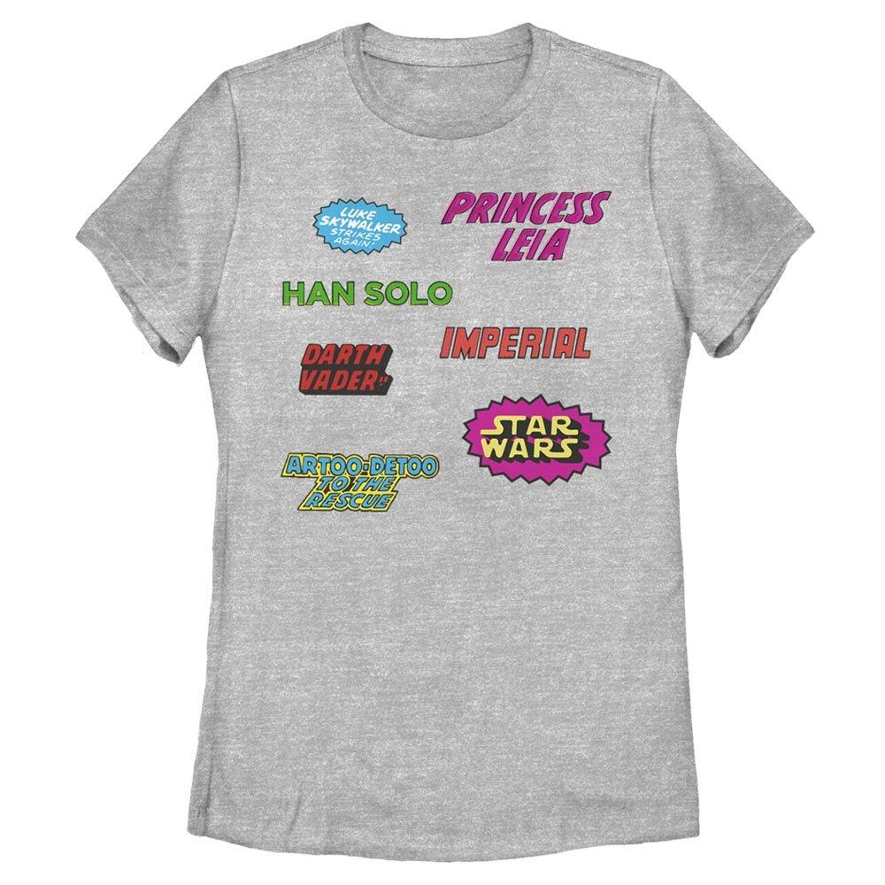 Star Wars Vintage Logos Womens T-Shirt, ATH HTR, hi-res