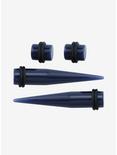 Acrylic Navy Blue Taper & Plug 4 Pack, BLUE, hi-res
