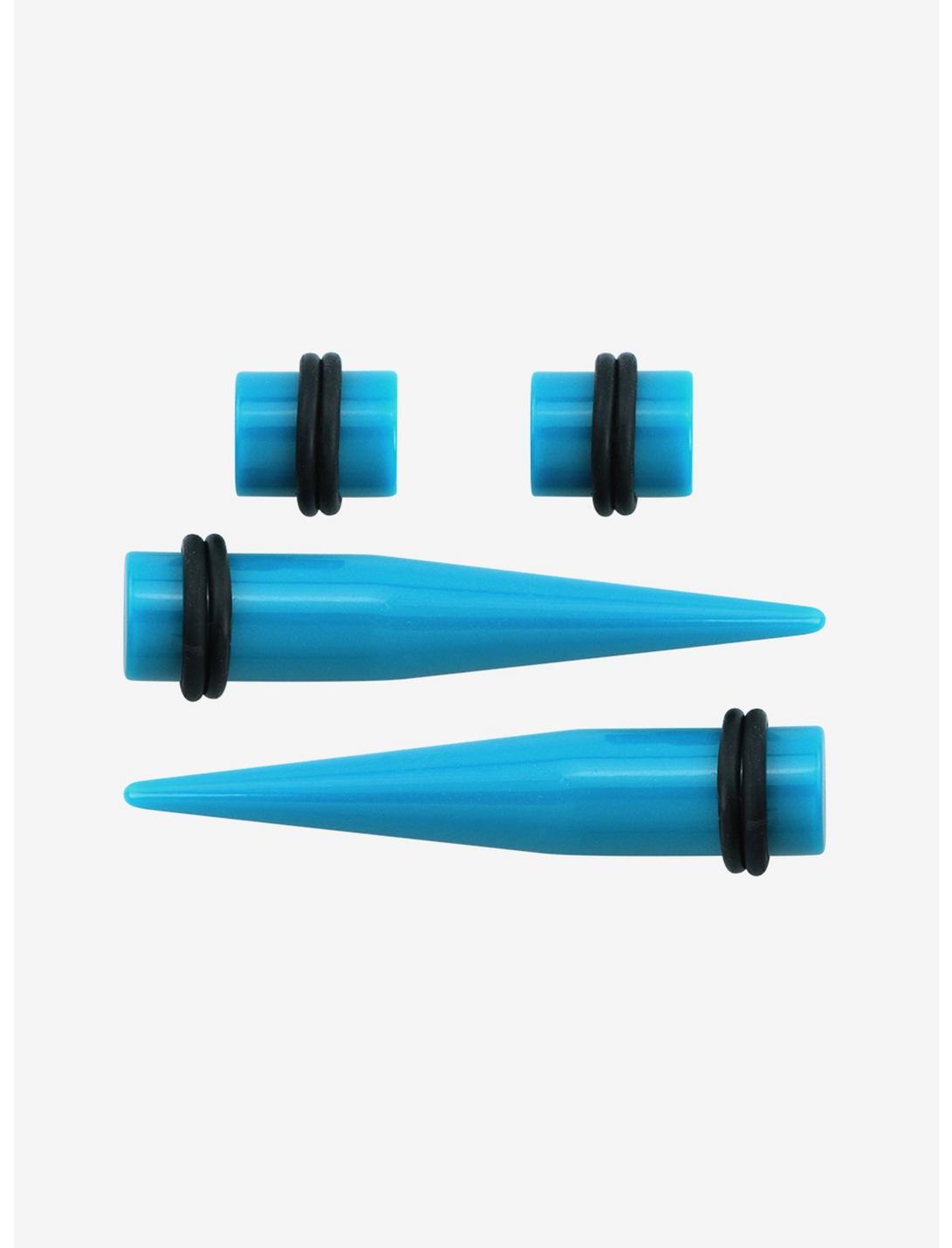 Acrylic Blue Taper & Plug 4 Pack, BLUE, hi-res