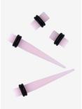 Acrylic Lavender Taper & Plug 4 Pack, PURPLE, hi-res