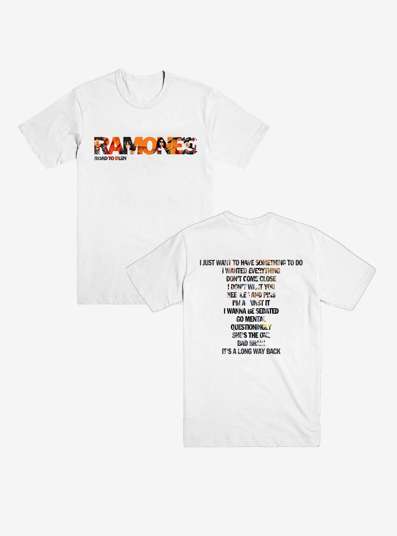 Ramones Road To Ruin Tracklist T-Shirt, WHITE, hi-res
