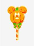 Loungefly Disney Mickey Mouse Pumpkin Wand Enamel Pin, , hi-res